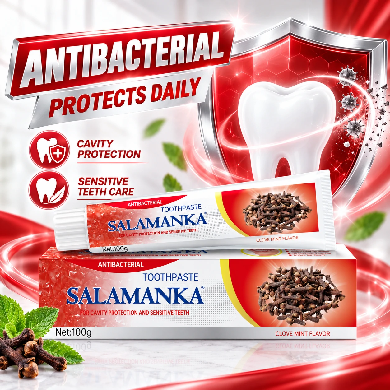 Salamanka Cavity Protection and Sensitive Teeth Toothpaste Clove