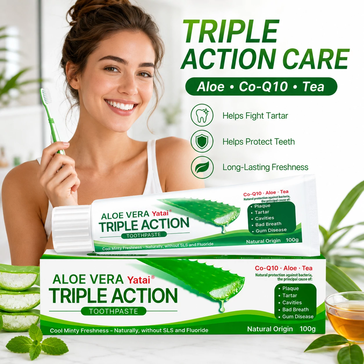 Aloe Vera Yatai Triple Action Toothpaste
